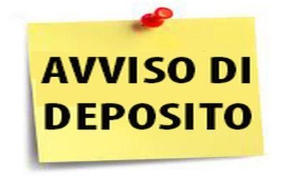 AVVISO DI DEPOSITO