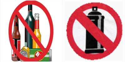 DIVIETO SPRAY VETRO E LATTINE