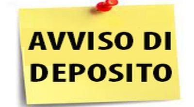 AVVISO DI DEPOSITO