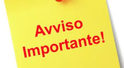 AVVISO IMPORTANTE